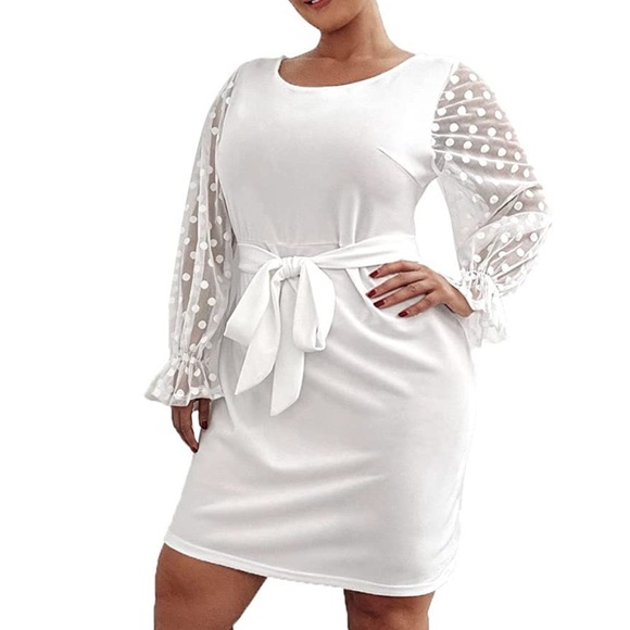 SHEIN bride to be shower dress plus size 2XL ivory - Picture 6 of 9